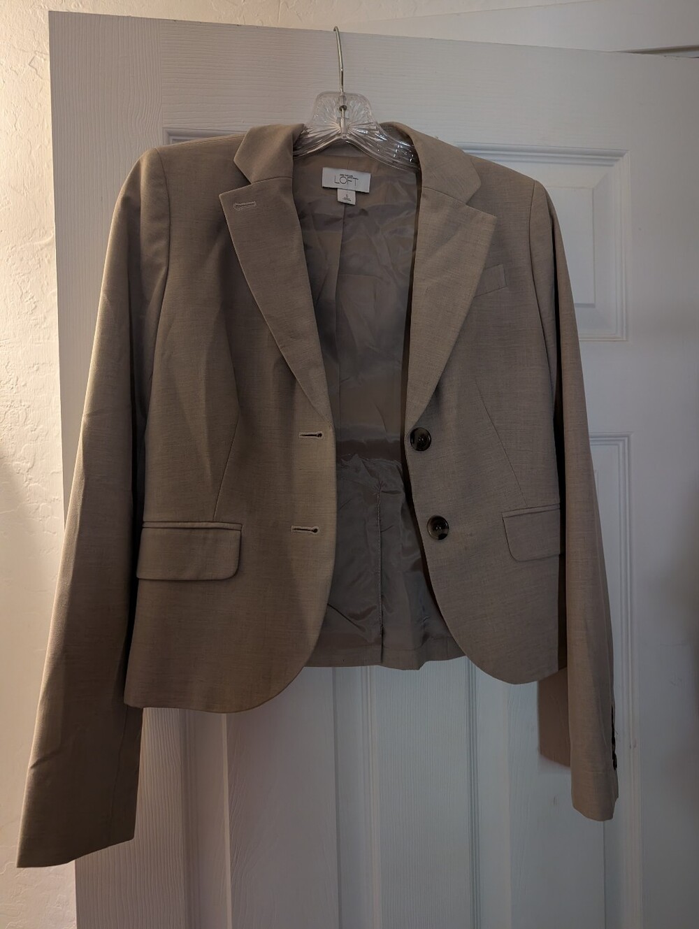 LOFT Light Taupe Women's Tailored Blazer